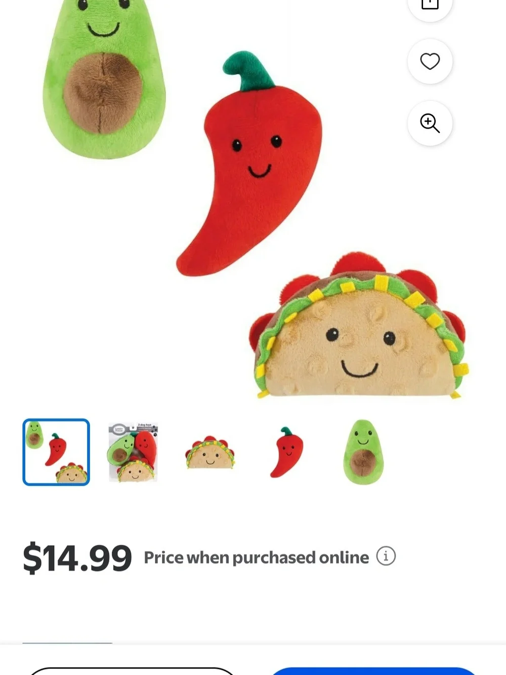 Meijer Taco Fiesta Plush Cat Toy Set - Multicolor